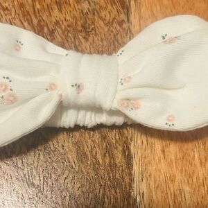 Pink Floral Hair Bow Accessory